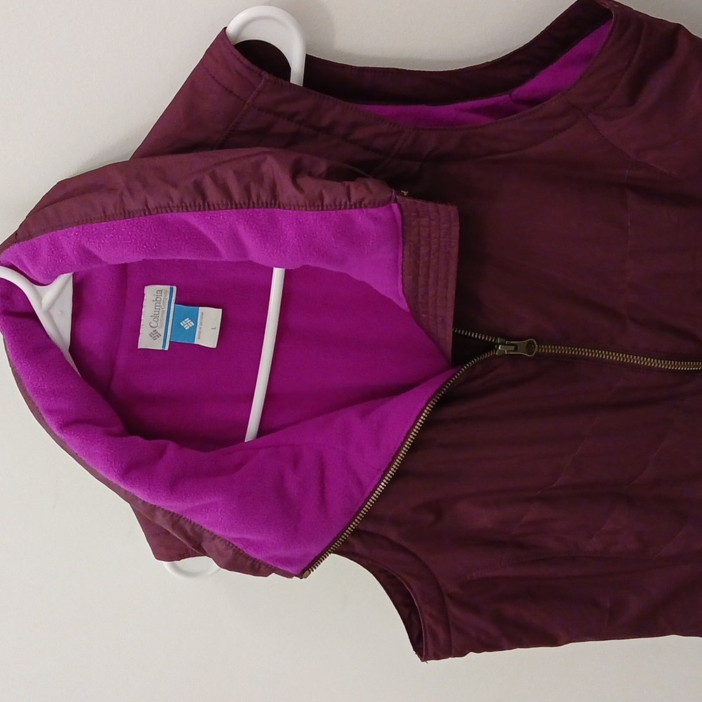 Columbia Women's Fleece Lined Vest Purple  Large - Picture 7 of 7